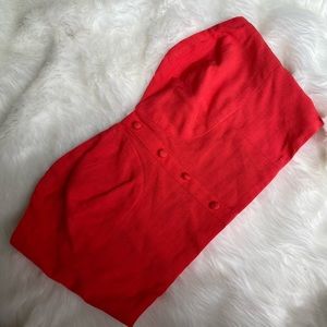 Bar III, Strapless Top, Neon Coral